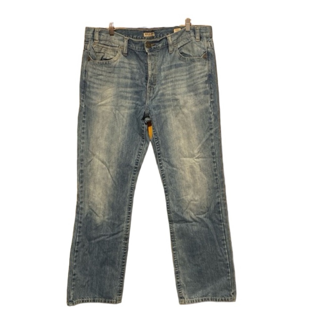 MEK Denim Hessdale straight leg button fly light wash jeans size 40x34